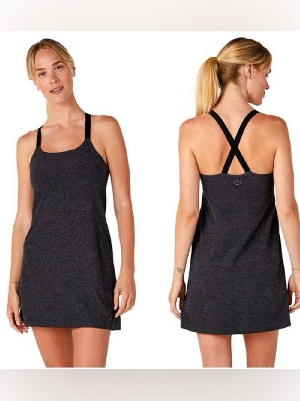 Beyond Yoga Spacedye Move It Dress Black Charcoal Size S